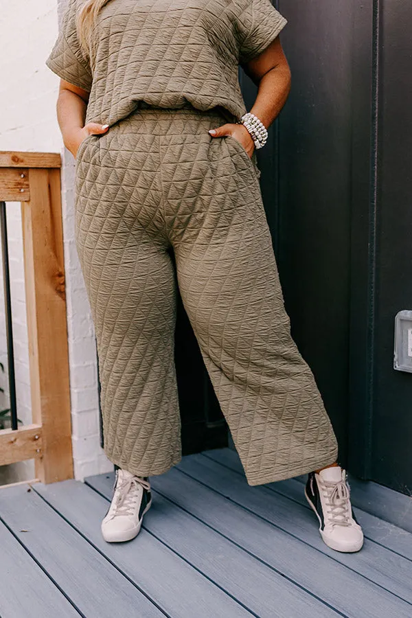 Creekside Cabin High Waist Pants In Sage Curves