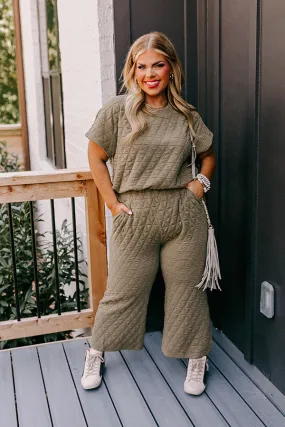 Creekside Cabin High Waist Pants In Sage Curves