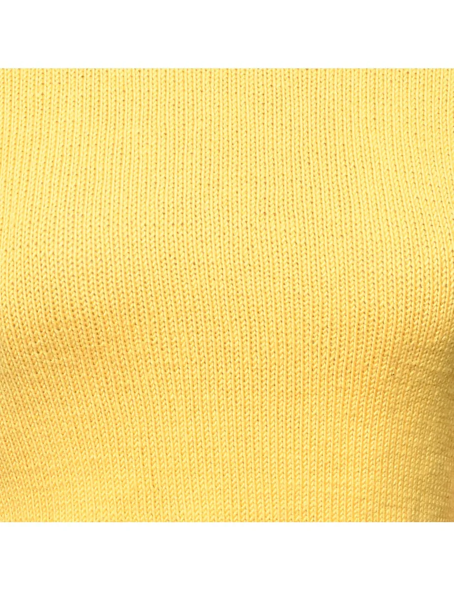 Cropped Yellow Jumper - M