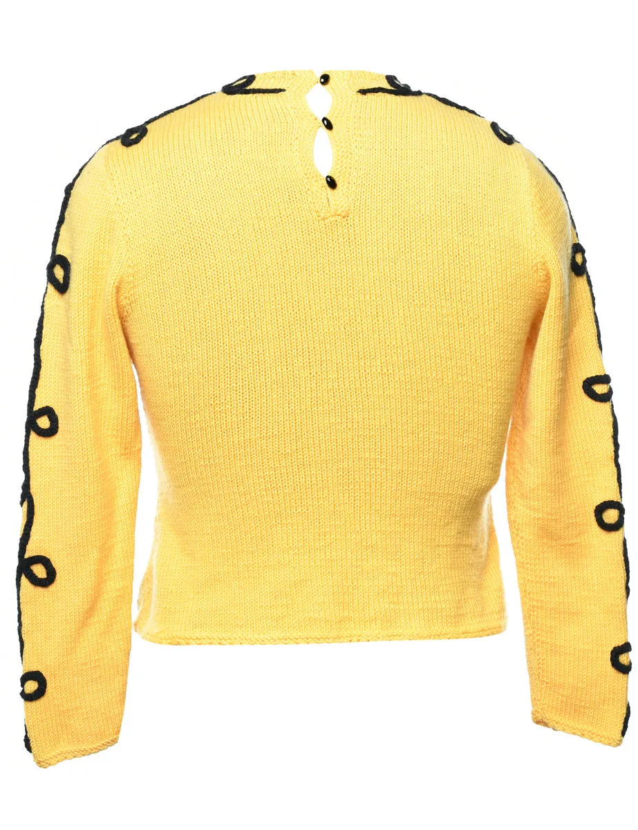 Cropped Yellow Jumper - M