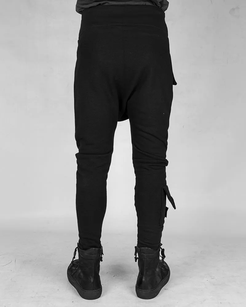 Daggid skinny fleece cotton trousers