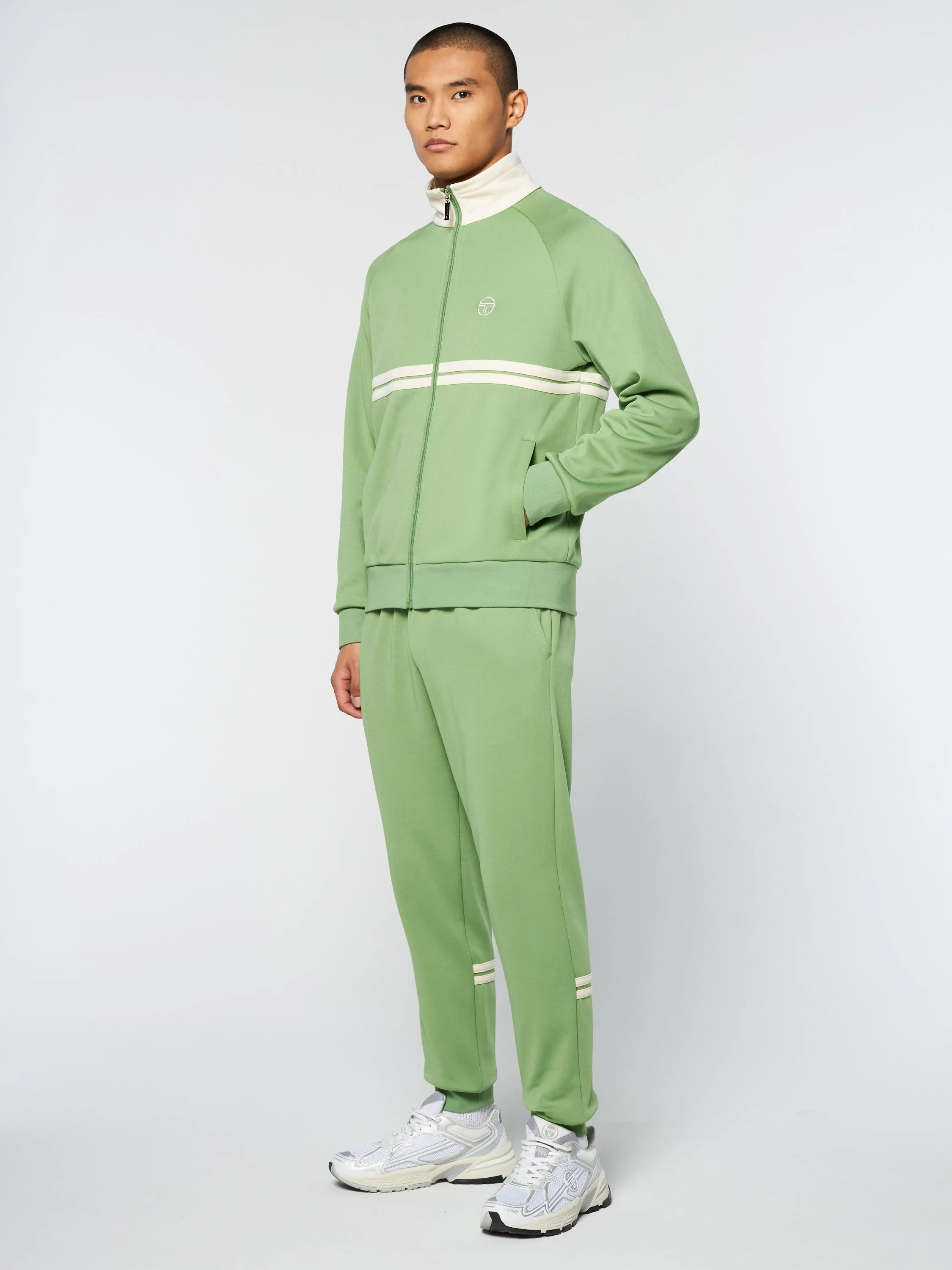 Dallas Track Jacket Archivio- Jade Green/ Pearl Ivory