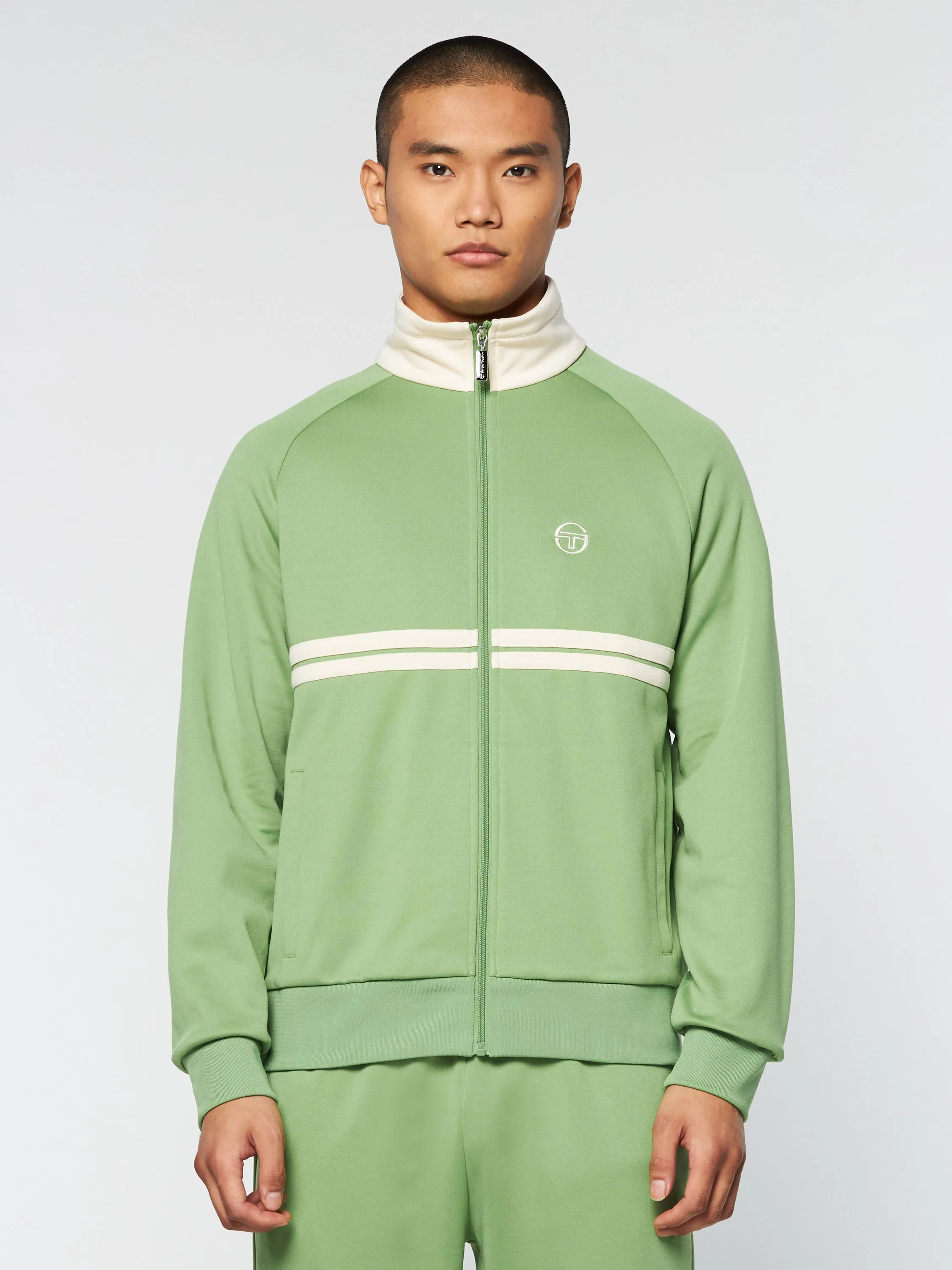 Dallas Track Jacket Archivio- Jade Green/ Pearl Ivory