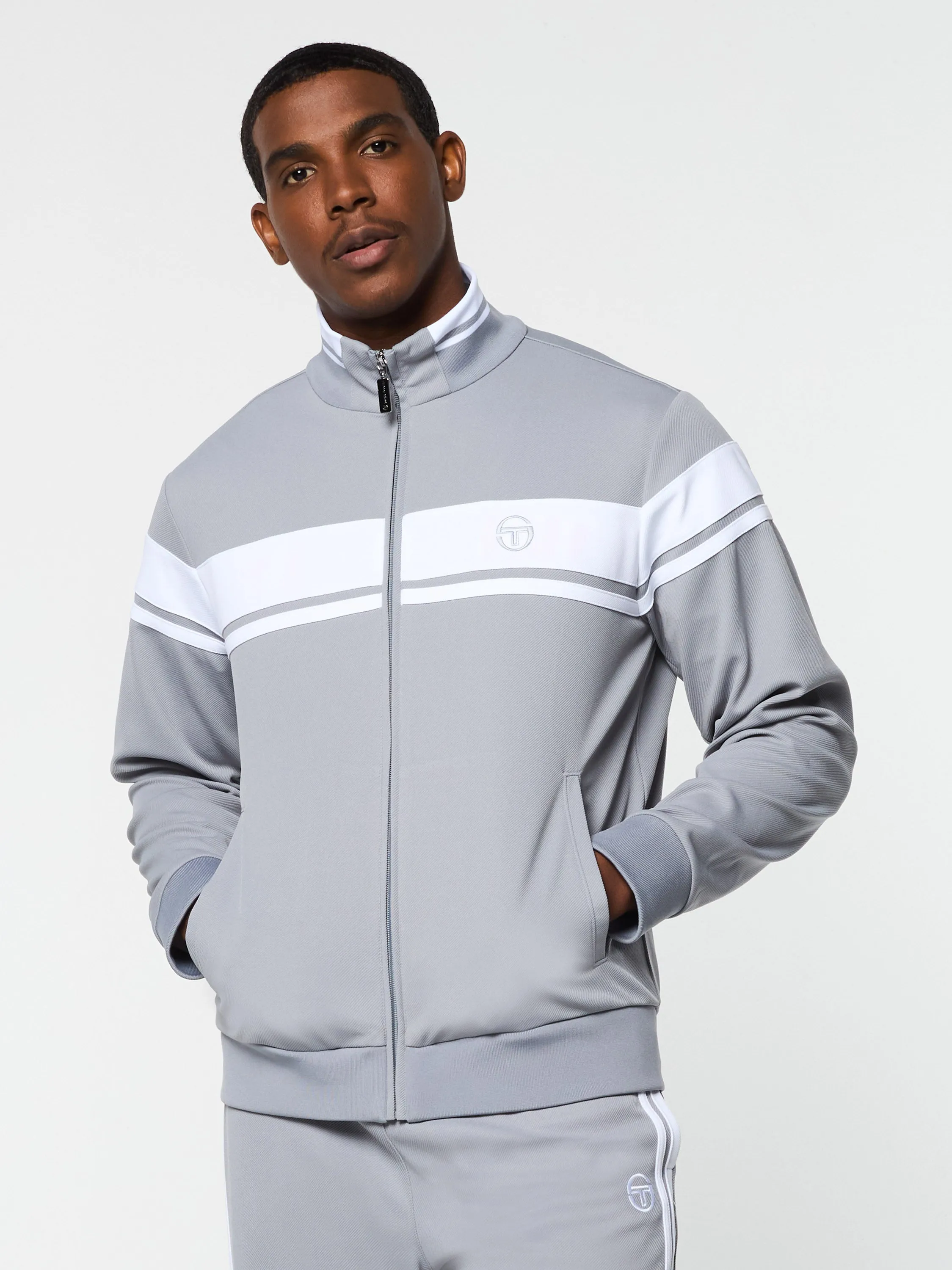 Damarindo Track Jacket Archivio- Sleet/ White