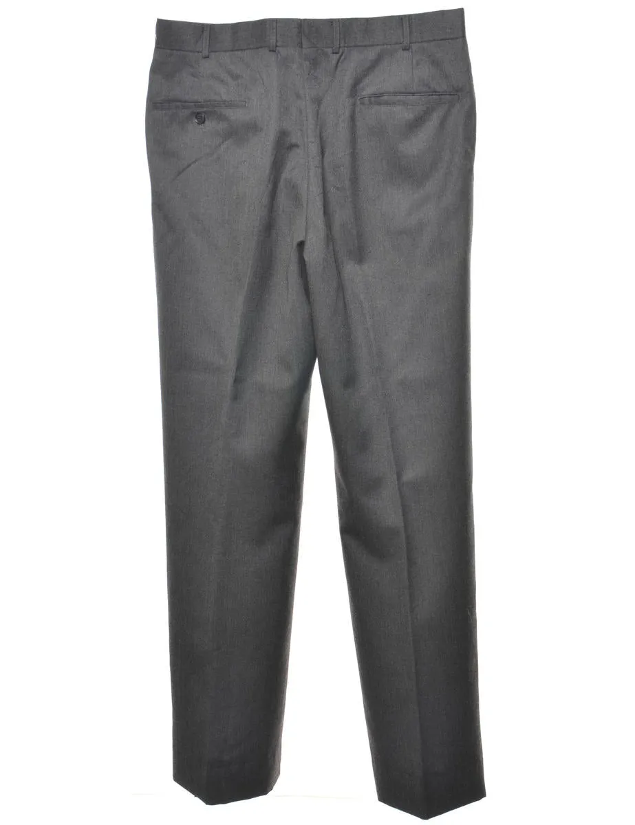 Dark Grey Straight-Leg Trousers - W34 L33