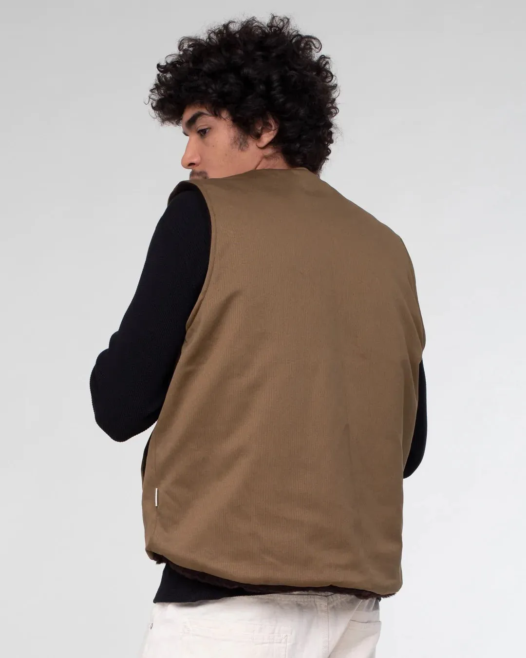 Deck Vest Bedford Cord - Drap