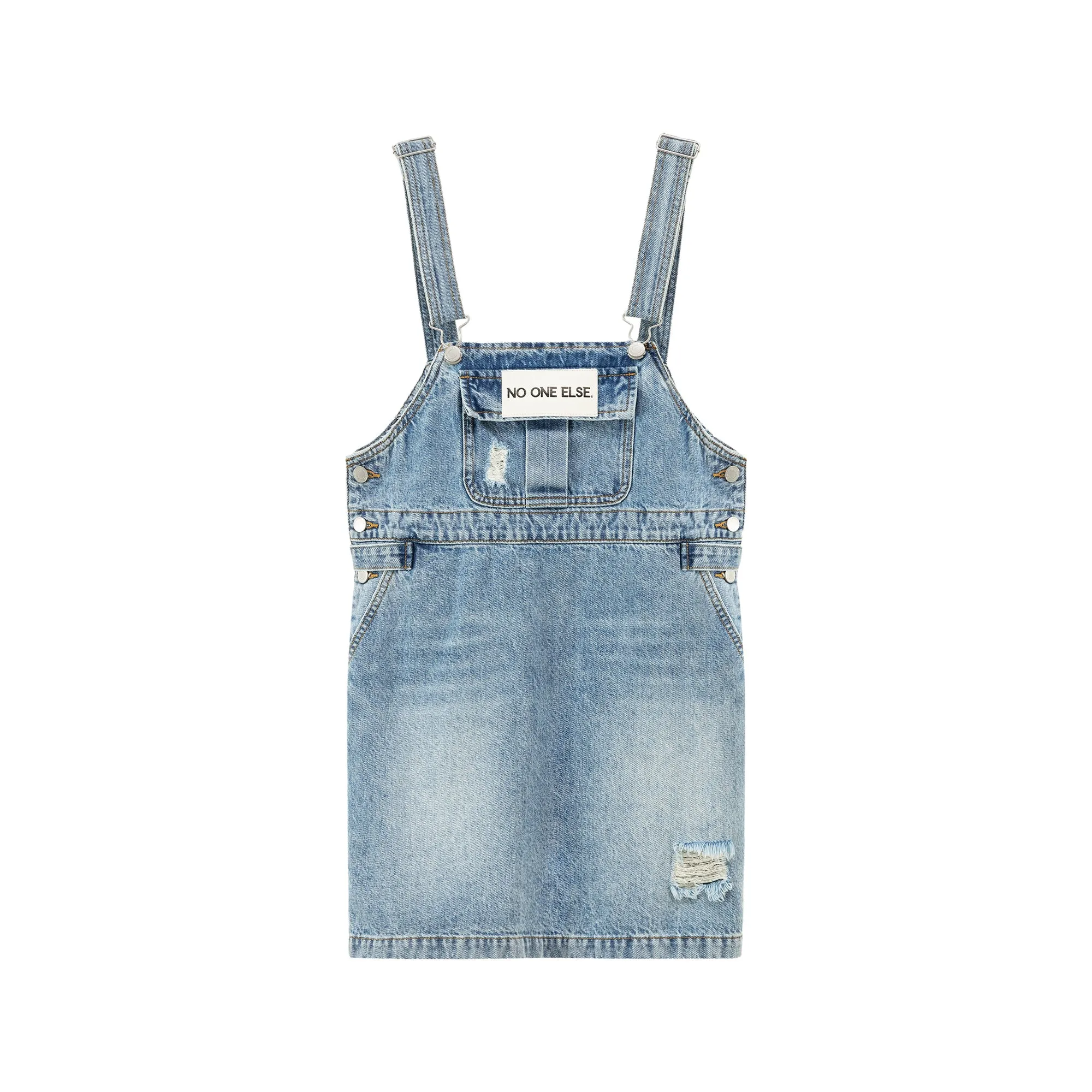 Denim Overall Mini Dress