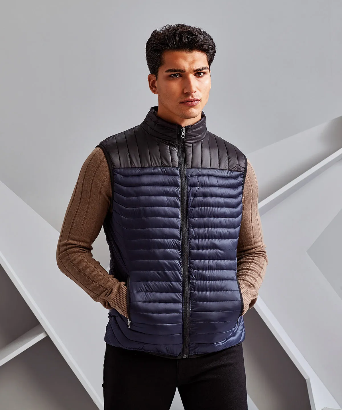 Domain two-tone gilet | Navy/Black