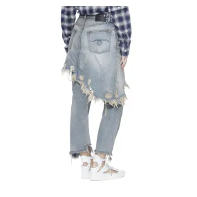 DOUBLE CLASSIC DISTRESSED JEANS