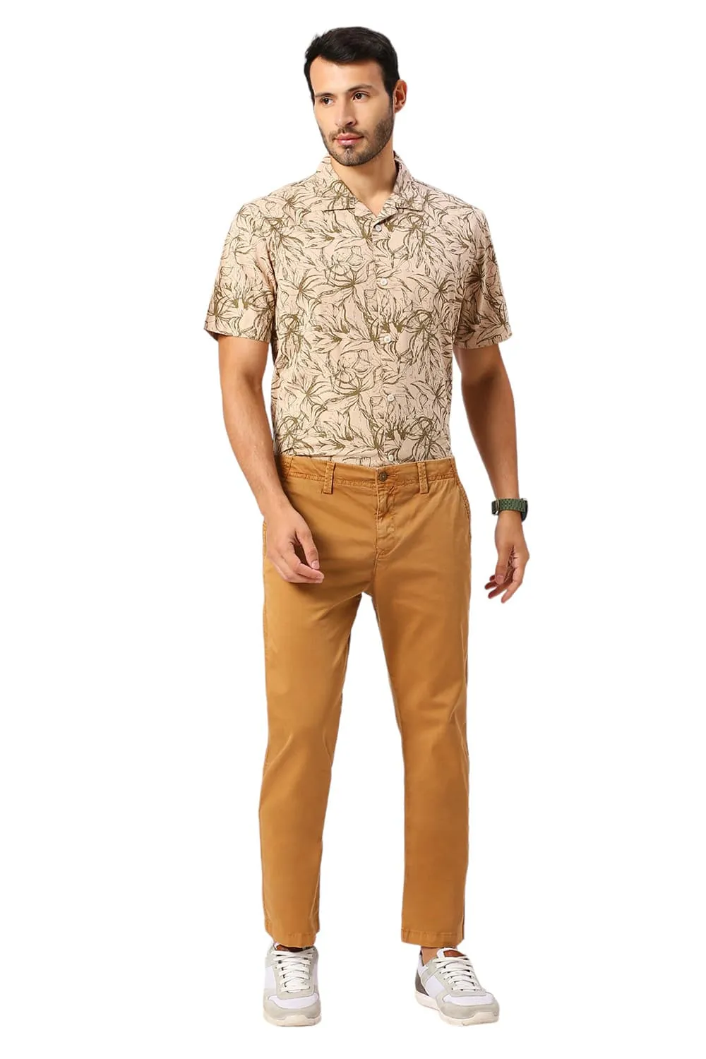 Drift Fit Corron Stretch Peach Twill Trousers