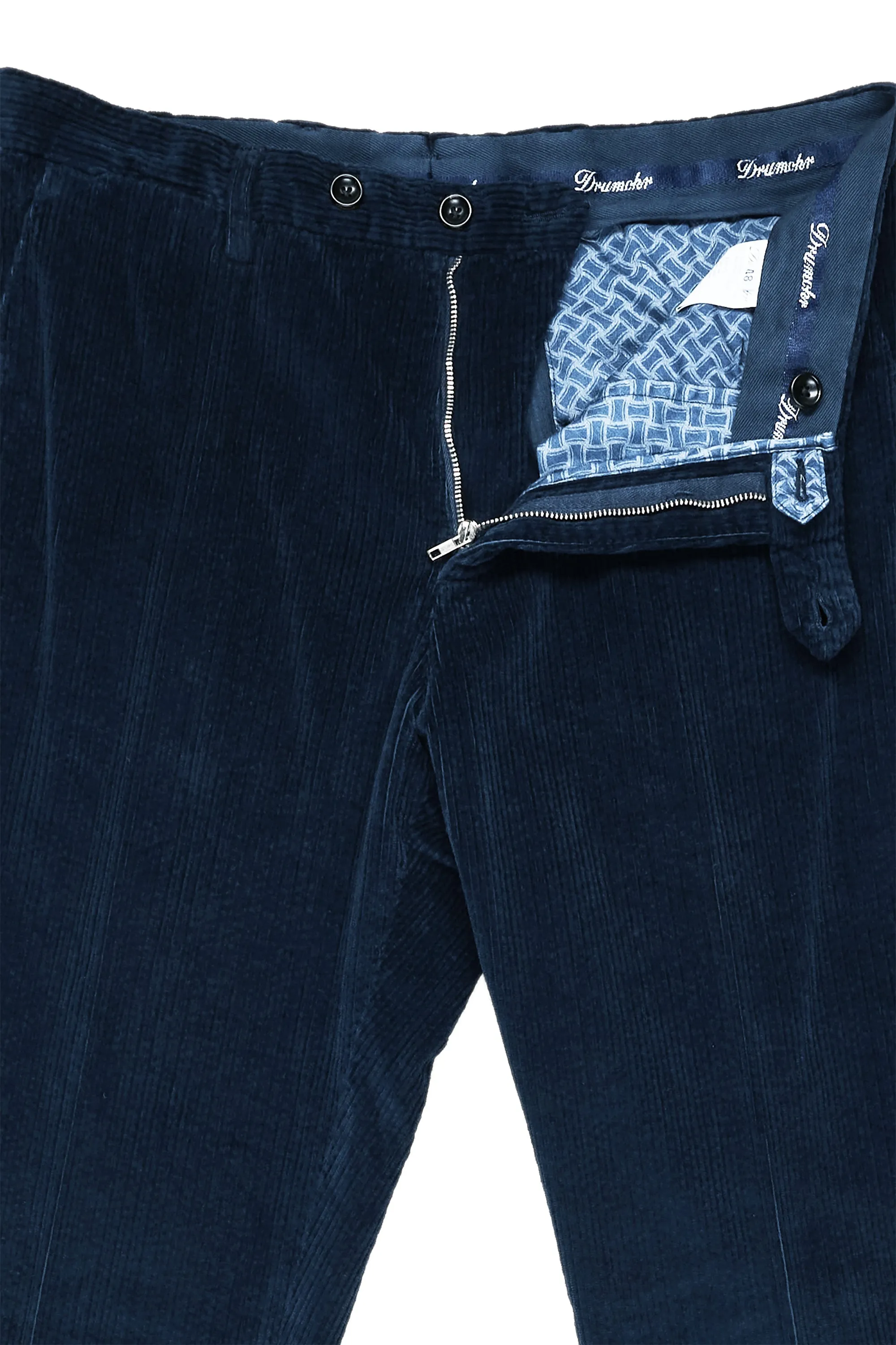 Drumohr Blue Cotton Corduroy Trousers