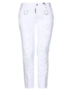 Dsquared2 Women Denim trousers White 4 UK