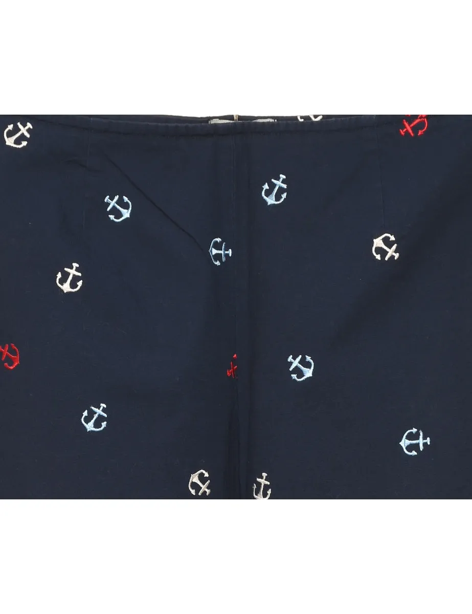 Embroidered Nautical Design Trousers - W30 L27