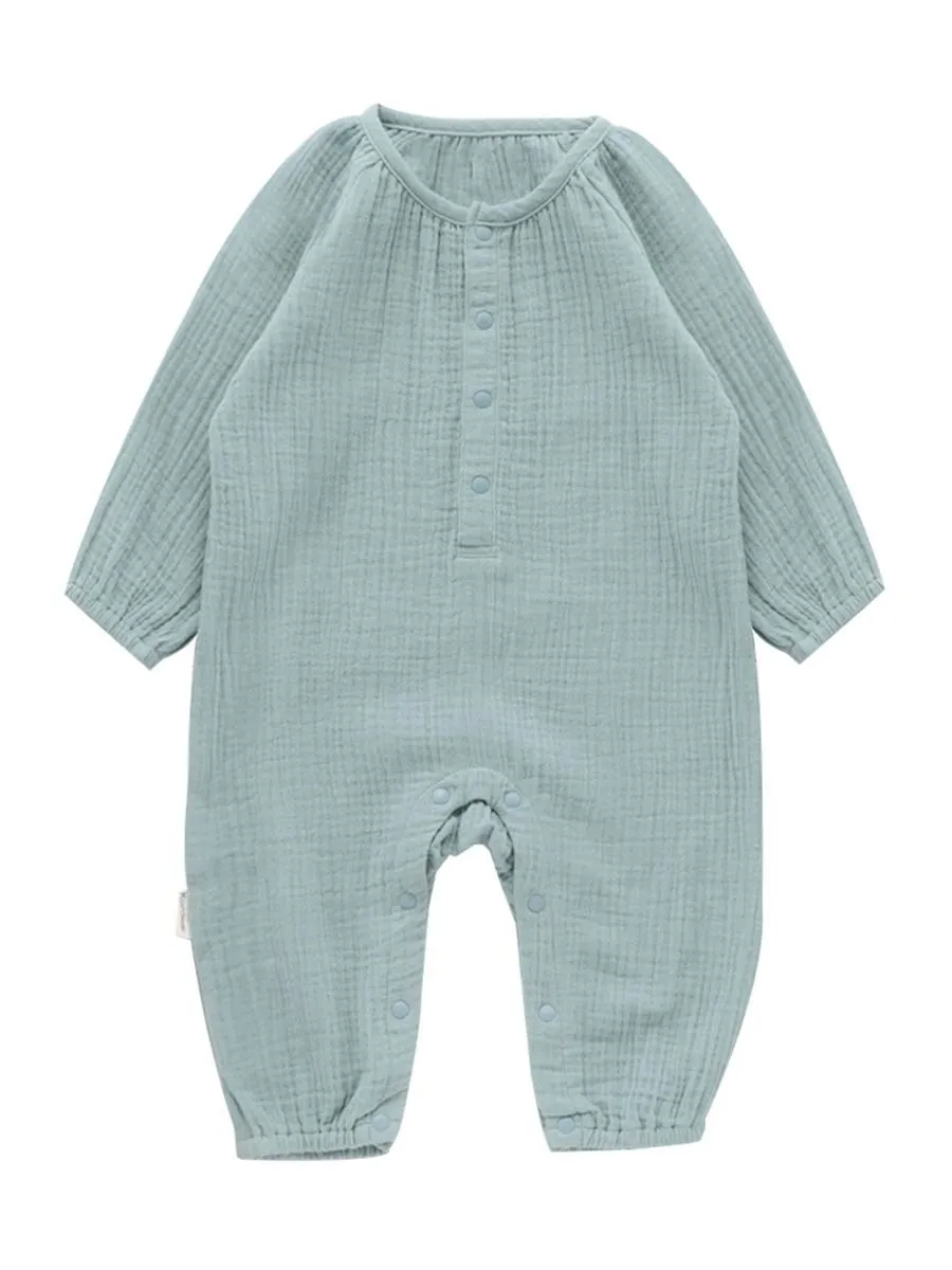 Fall Baby Muslin Overall Solid Color