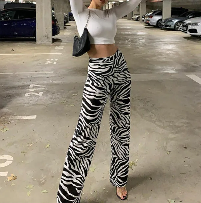 Fashionkova Ellia Zebra Print Pant