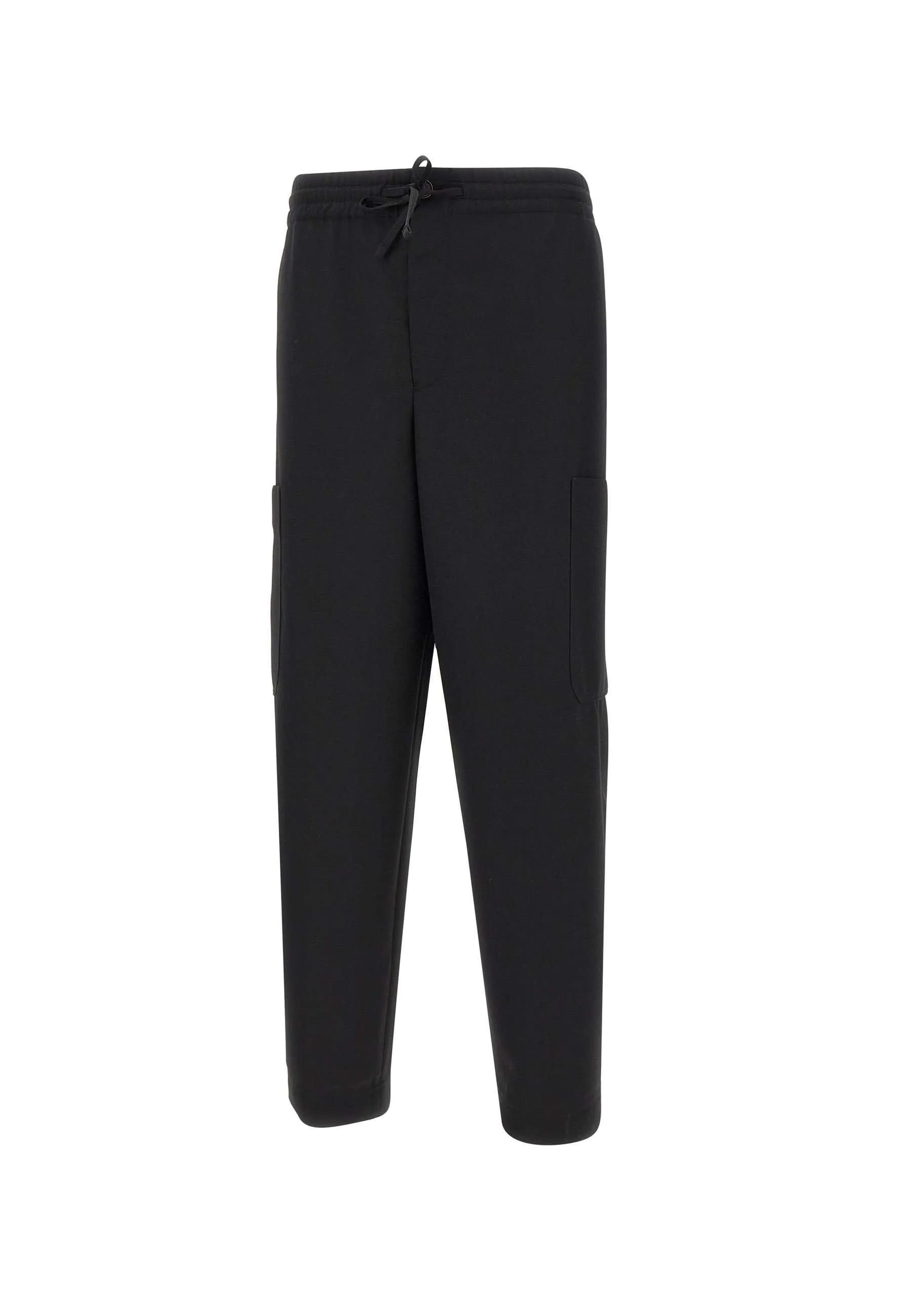 Fresh Wool Cargo Trousers in Black