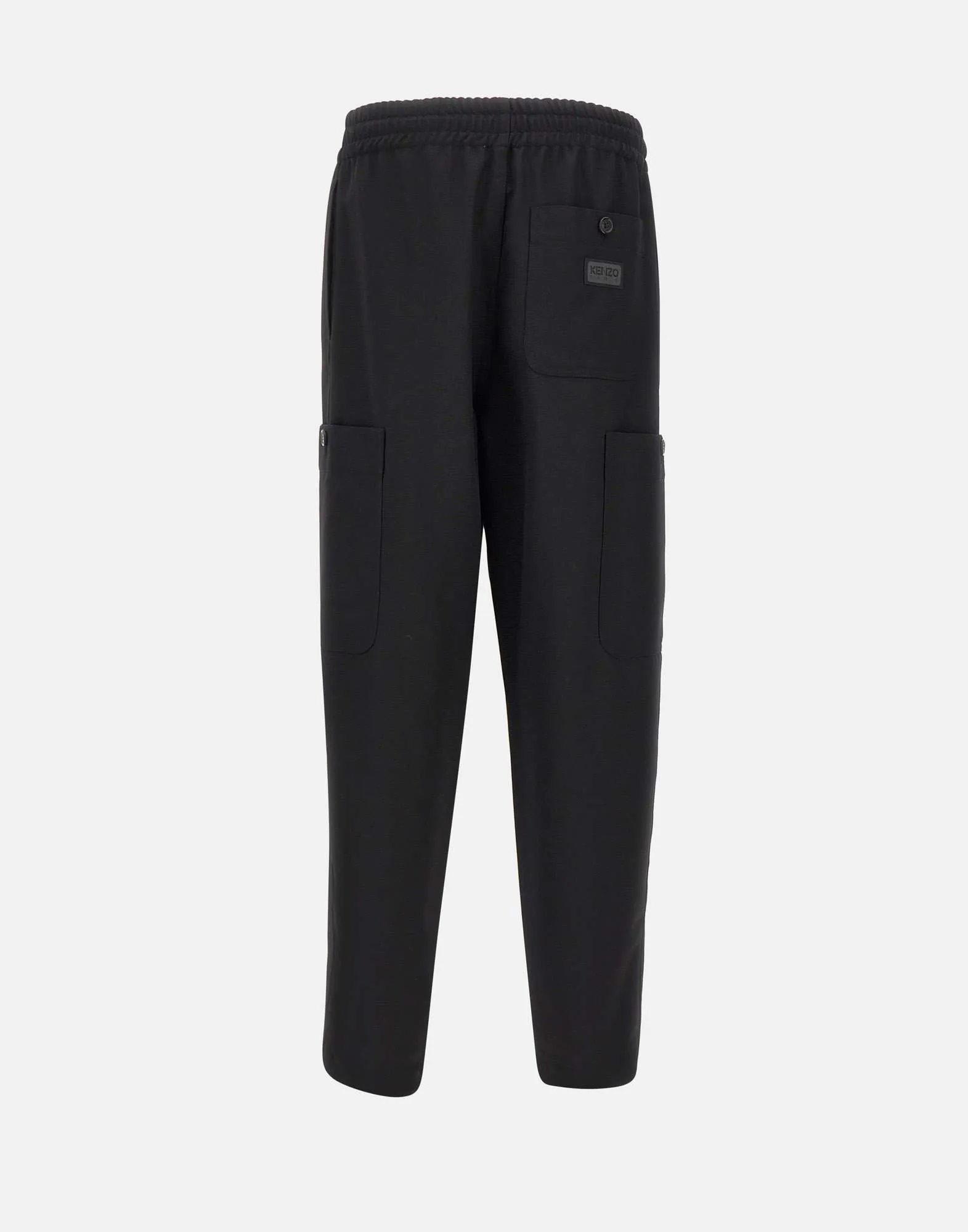 Fresh Wool Cargo Trousers in Black