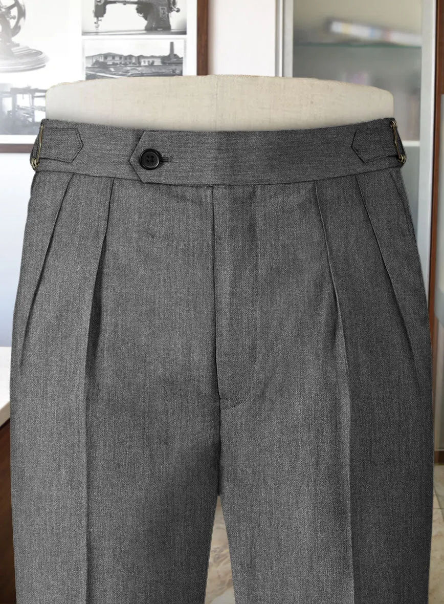 Frosted Mid Gray Terry Rayon Highland Trousers