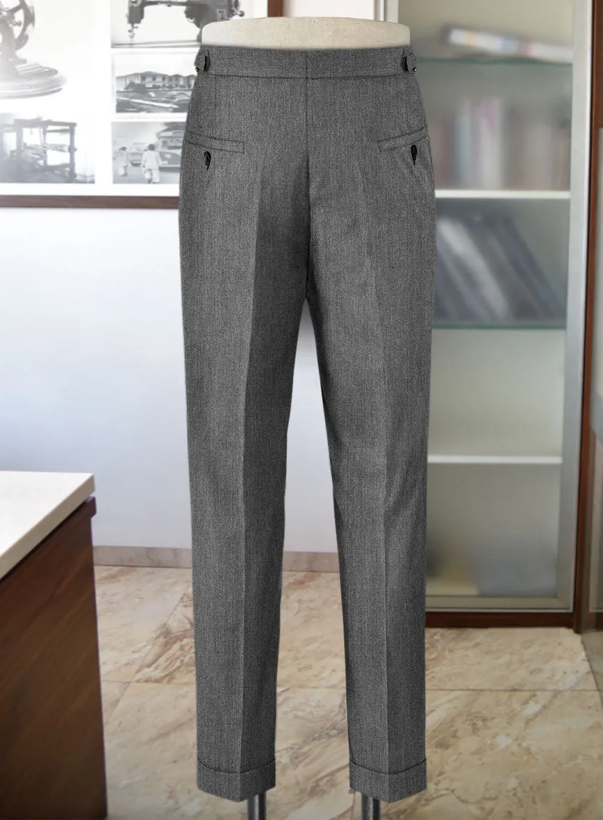 Frosted Mid Gray Terry Rayon Highland Trousers