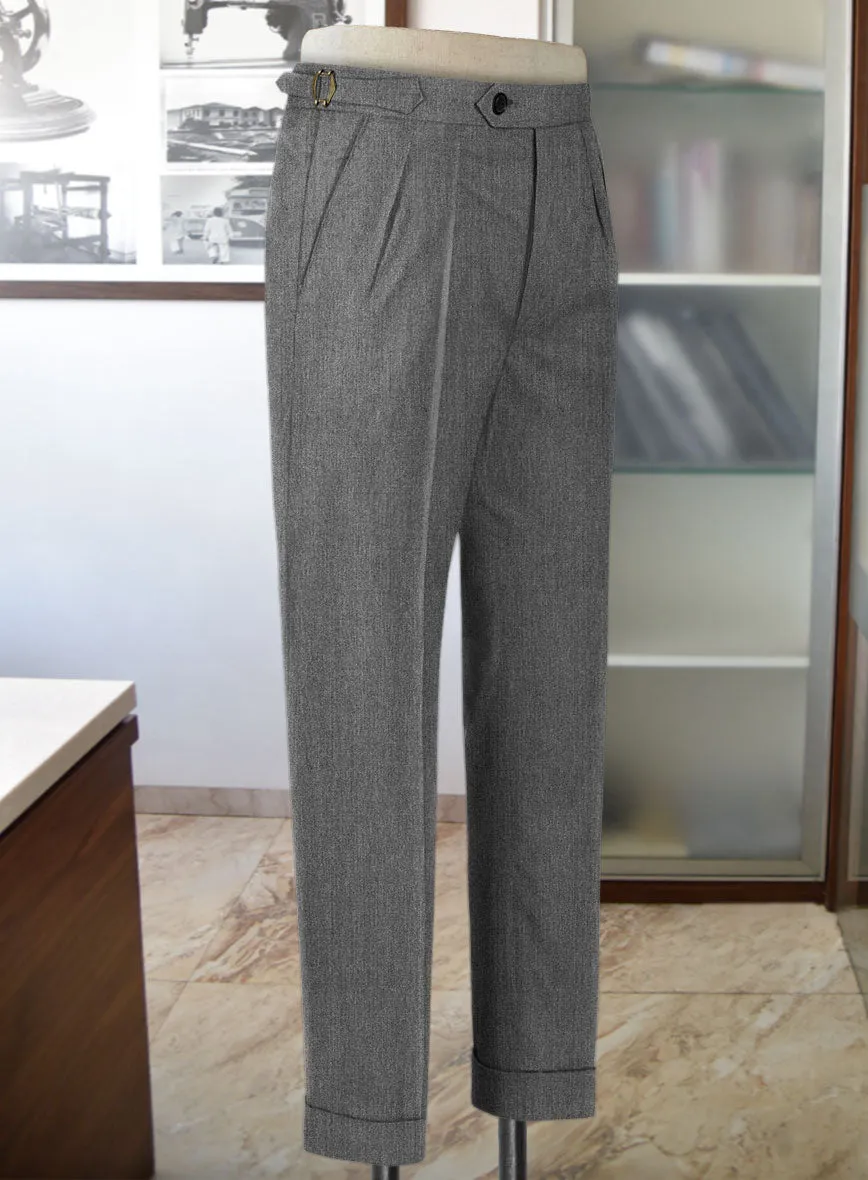 Frosted Mid Gray Terry Rayon Highland Trousers