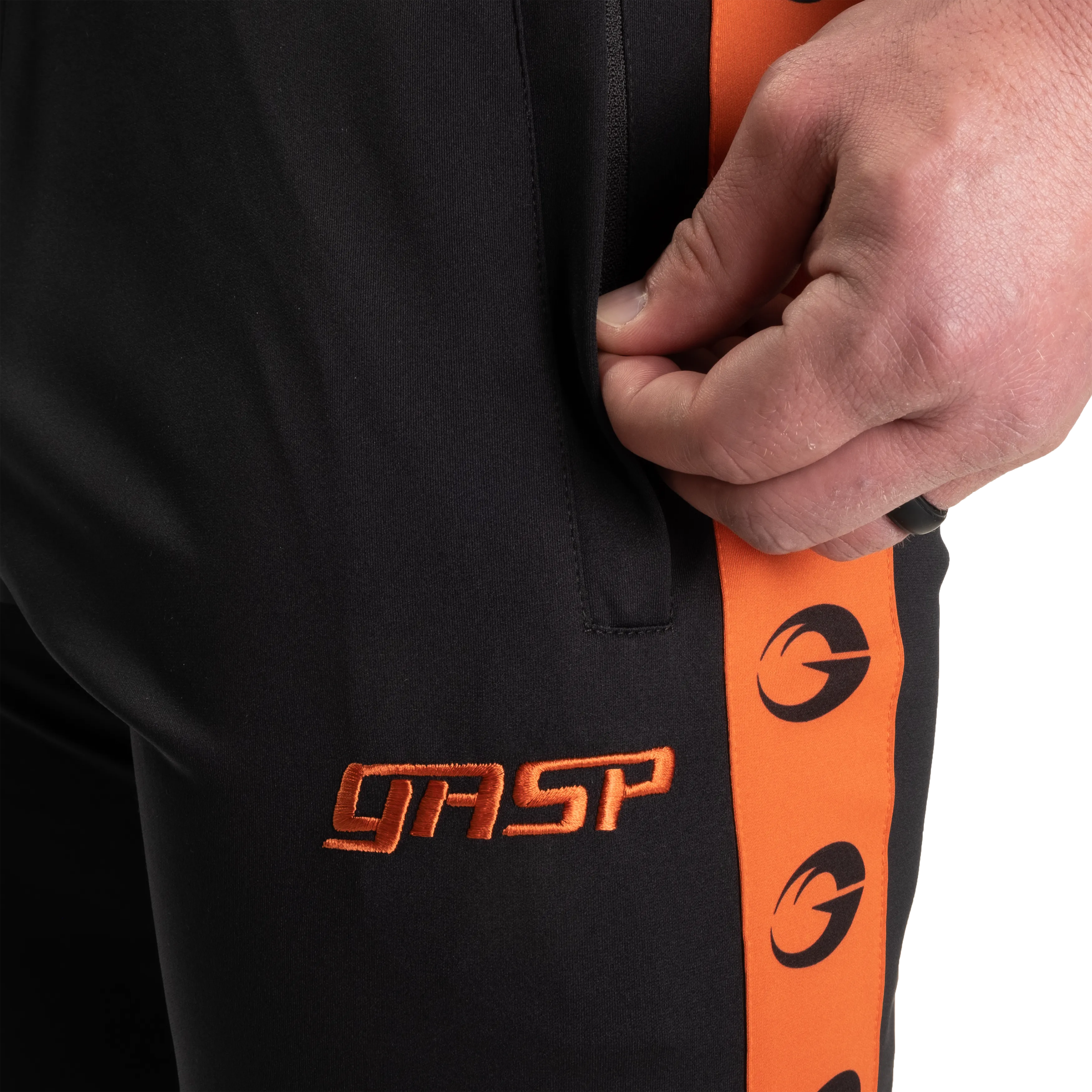 GASP Tracksuit Pants - Black/Flame