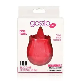 Gossip Tongue Tickler 10 Function Rechargeable Silicone Licking Rose Pink