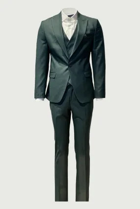 Green 3-Piece Wool Suit