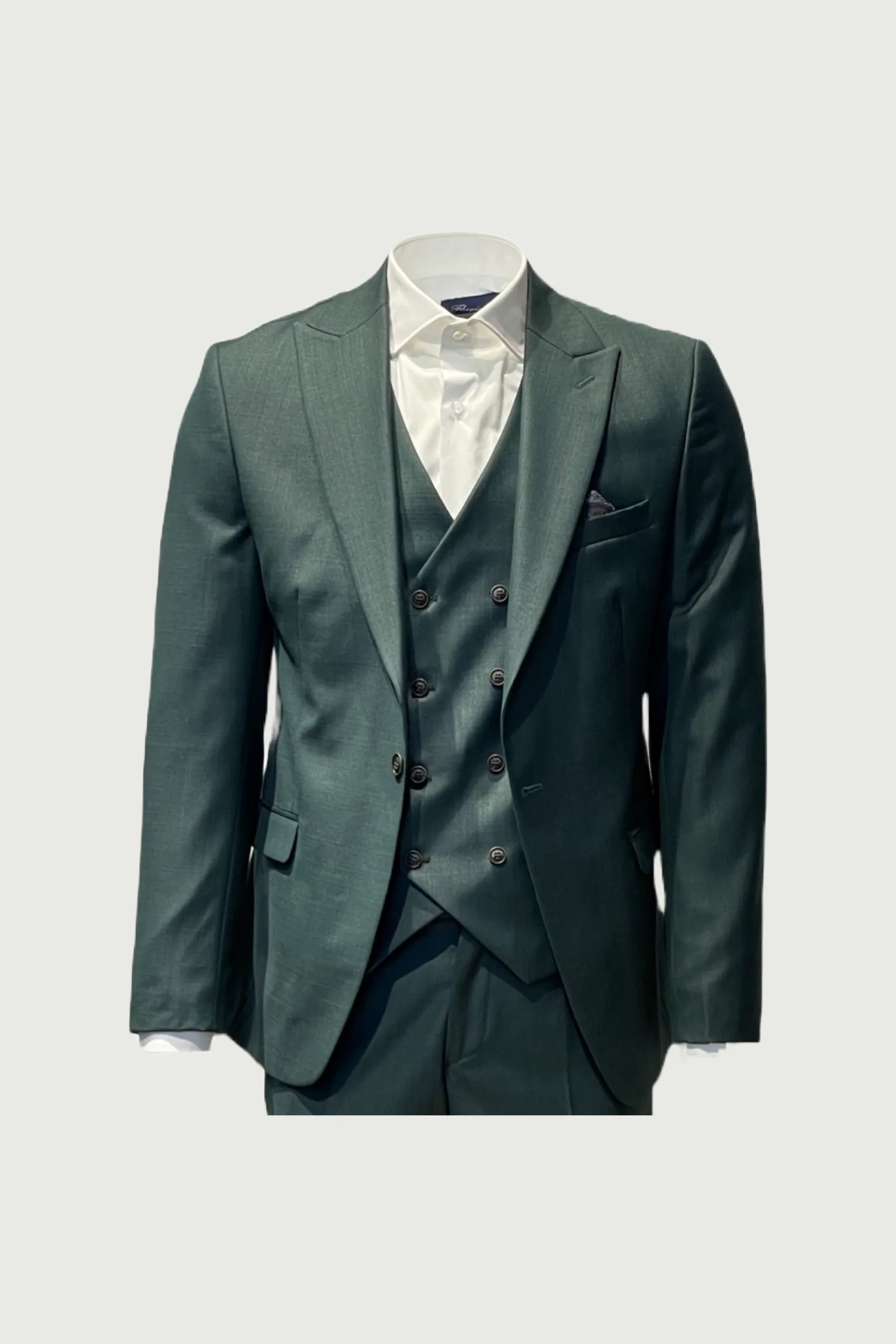 Green 3-Piece Wool Suit