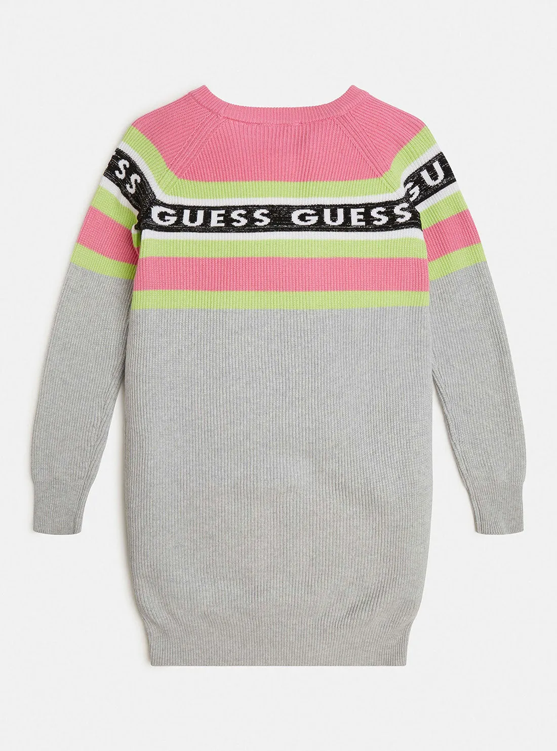 Grey Pink Knit Logo Dress (7-16)