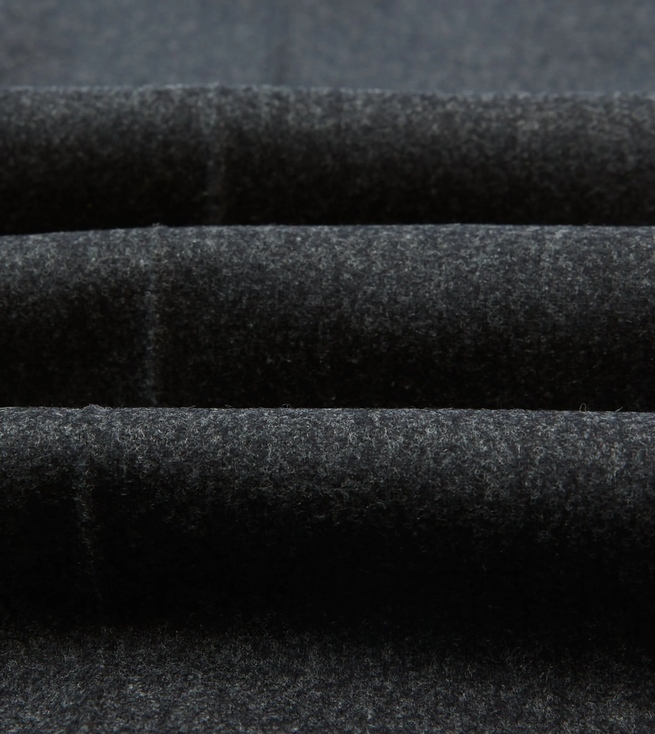 Grey Wool Flannel Flat Front Trouser