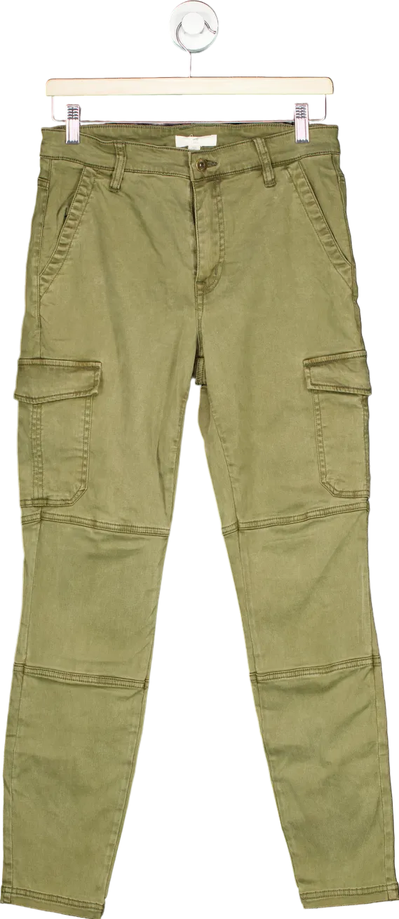 H&M Olive Green Cargo Trousers UK 12