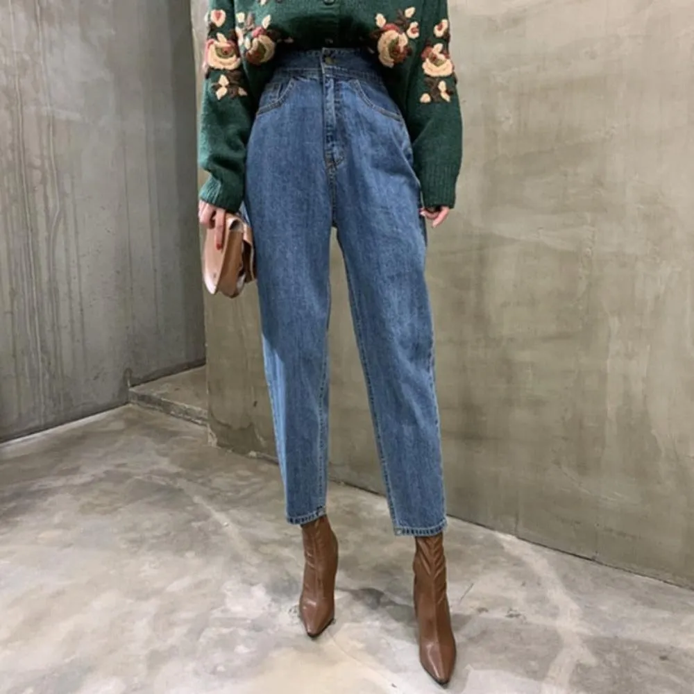 Harem High Waist Loose Denim Jeans Street-Wear