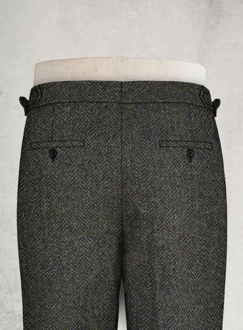 Harris Tweed Ridge Blue Herringbone Highland Trousers