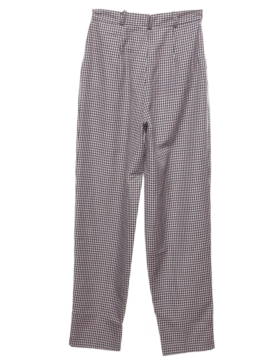 High waist Checked Trousers - W24 L29