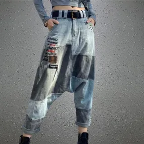 High Waist Nine Points Denim pants