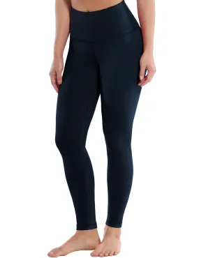 High Waist Plus Size Pants darknavy_Plus Size