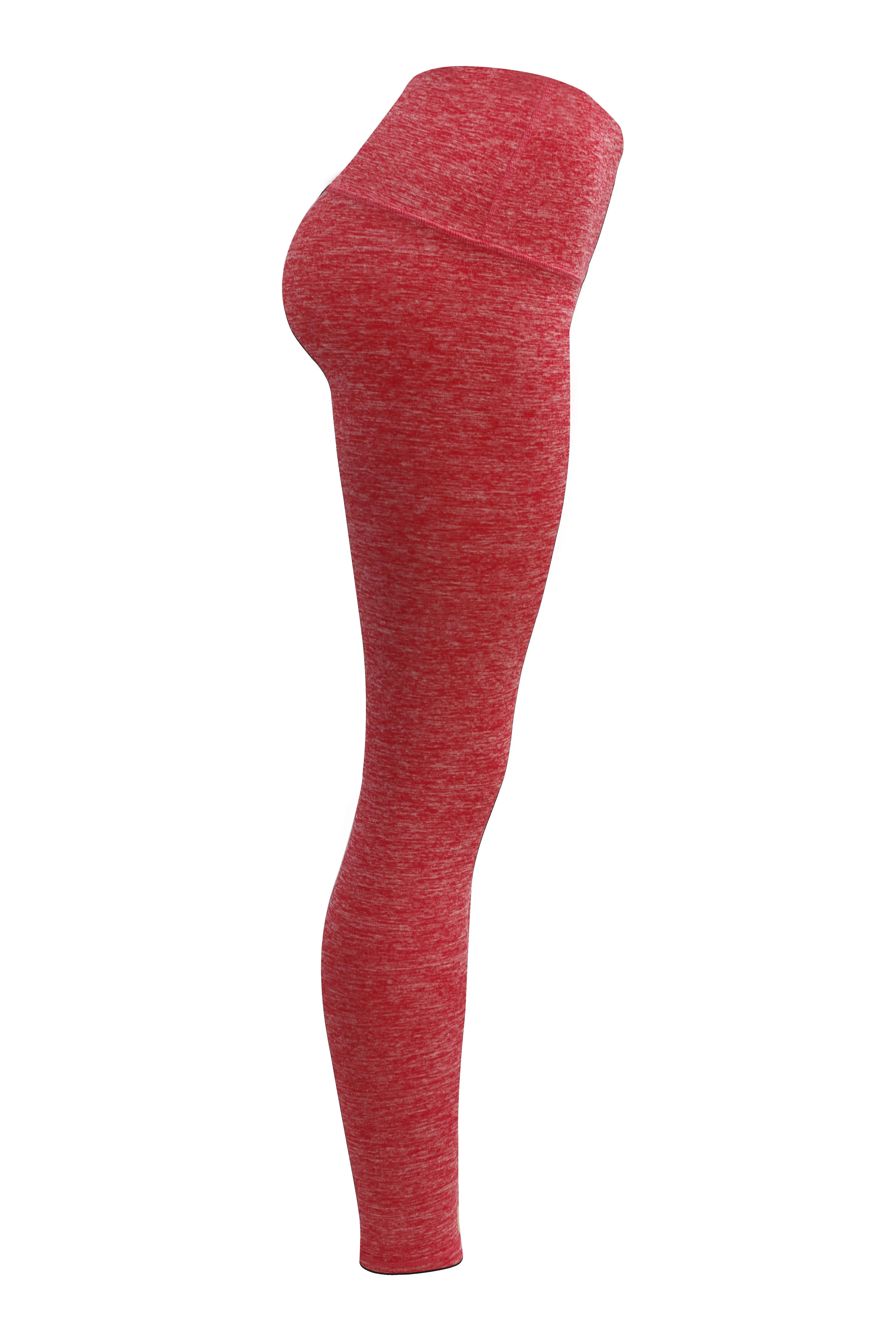 High Waist Running Pants heatherred_Running