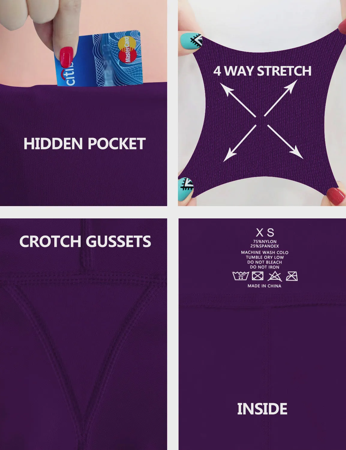 High Waist Side Pockets Jogging Pants eggplantpurple_Jogging