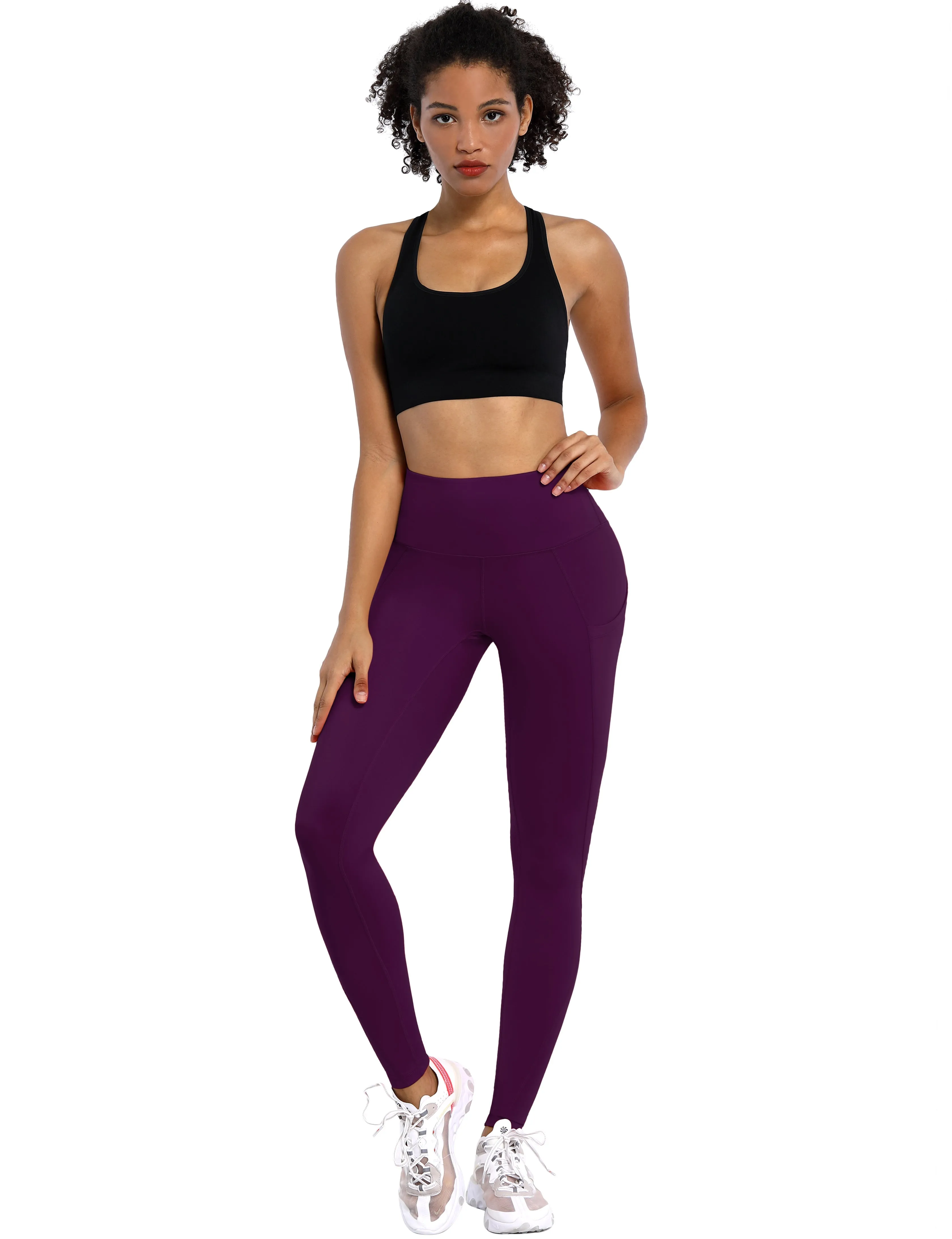 High Waist Side Pockets Pilates Pants plum_Pilates