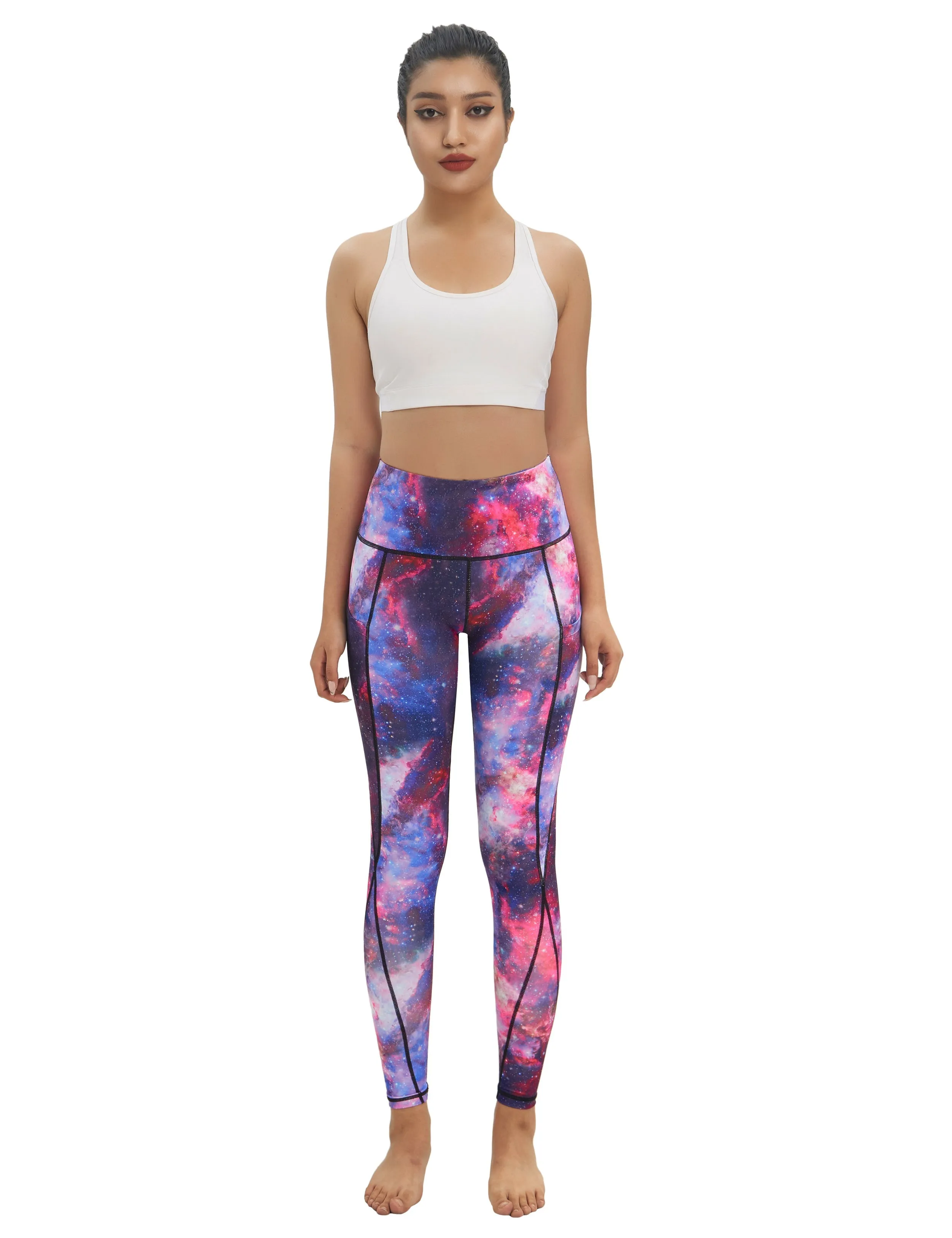 High Waist Side Pockets yogastudio Pants galaxy_yogastudio