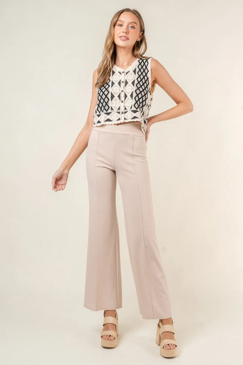 High Waisted V Cut Trousers