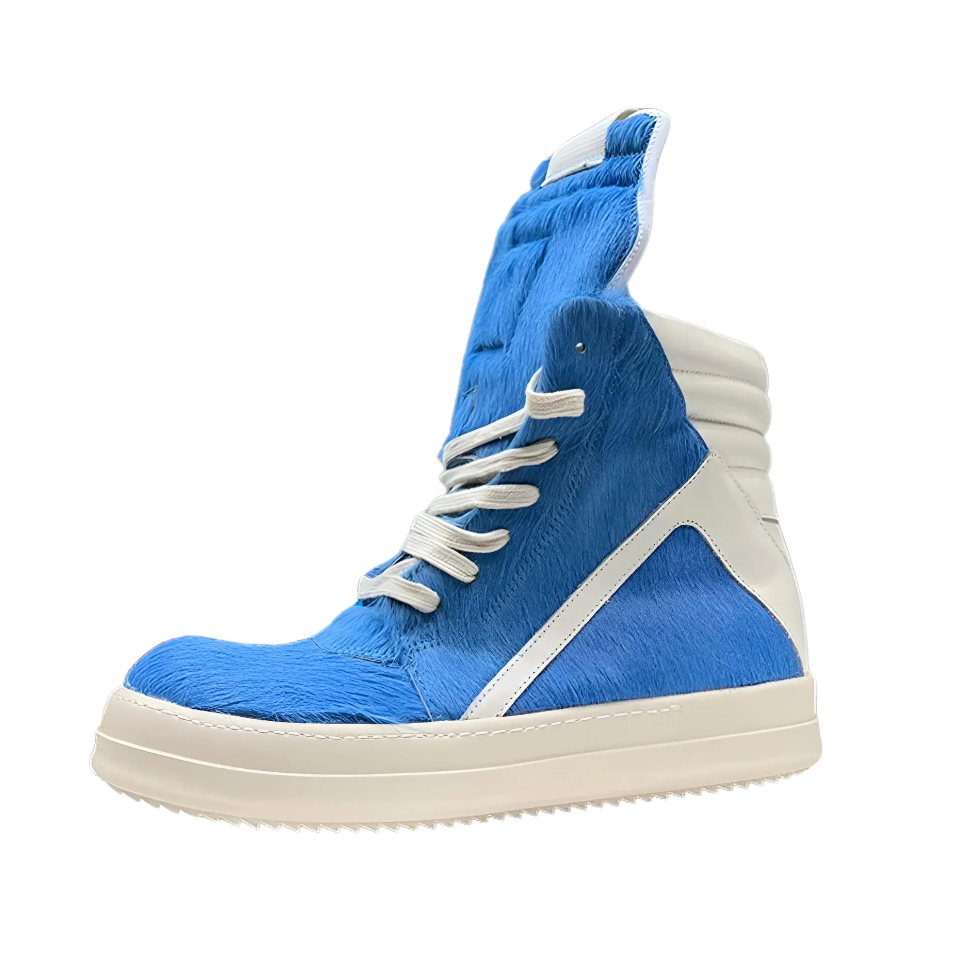 Horse Hair High Top Quality Casual Shoes Genuine Leather Luxury Sneakers