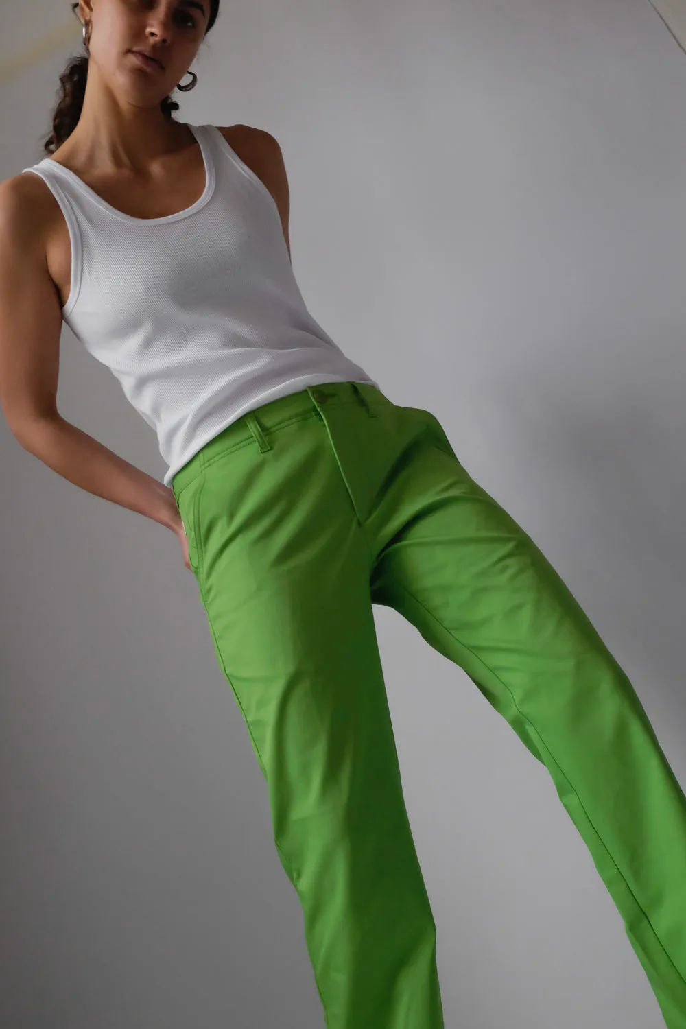 HUGO BOSS GREEN STRAIGHT LEG PANTS