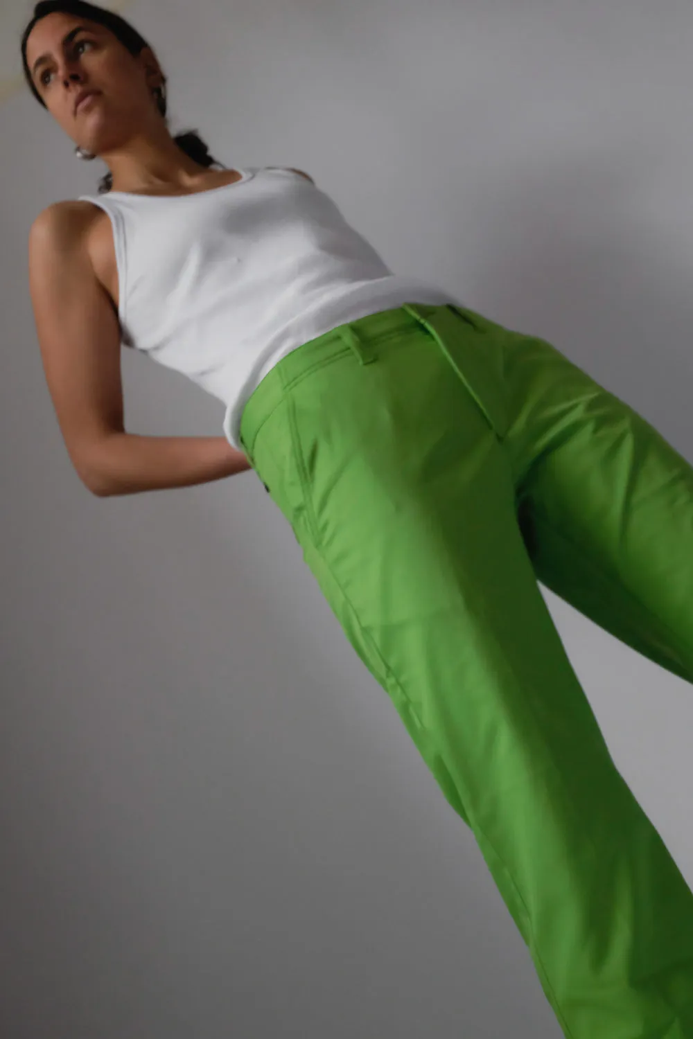 HUGO BOSS GREEN STRAIGHT LEG PANTS