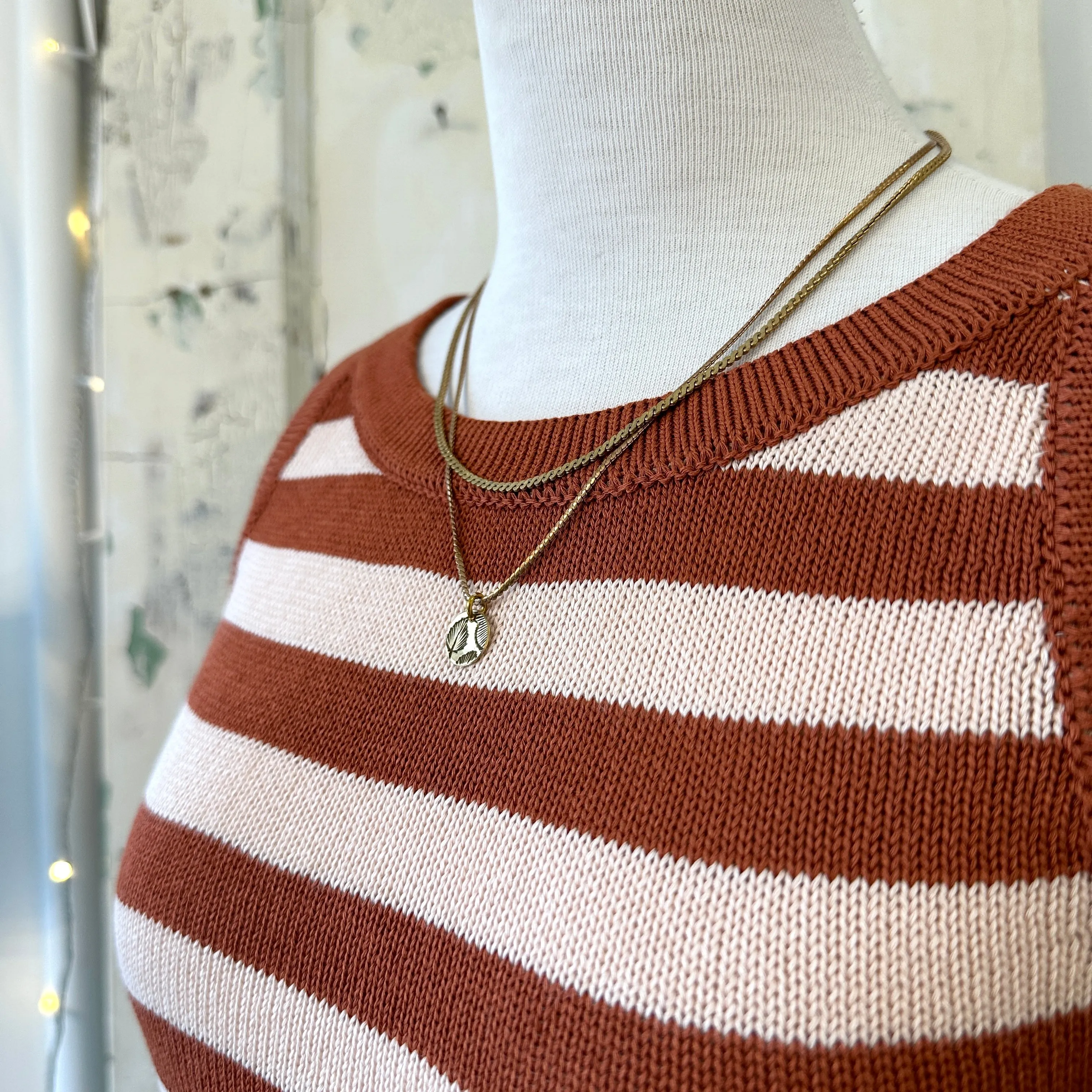 Indi & Cold // Terracotta Stripe Knit Tank *Last Size XL