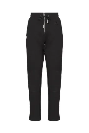 Interlock sweatpants with knees patches