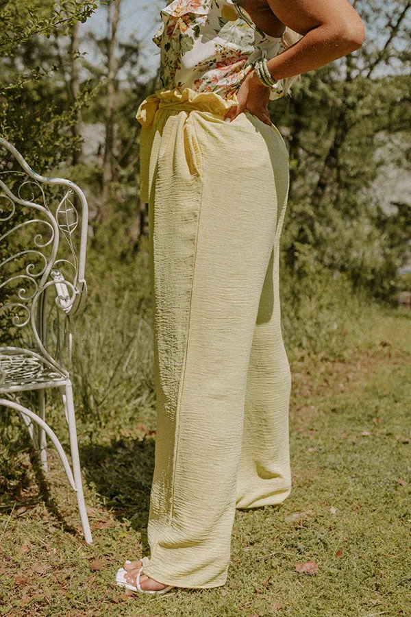 Ivy Brunch High Waist Pants In Yellow Curves