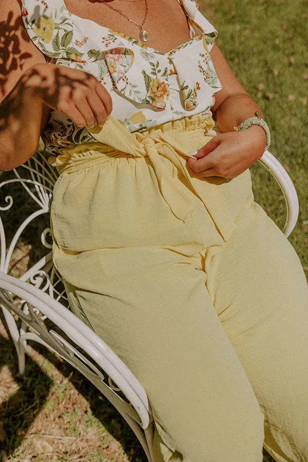 Ivy Brunch High Waist Pants In Yellow Curves