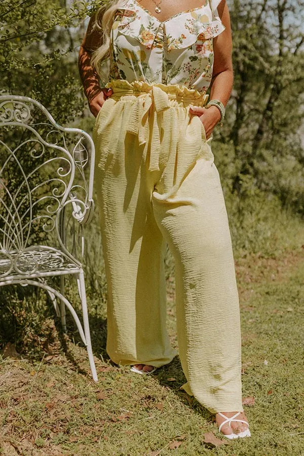 Ivy Brunch High Waist Pants In Yellow Curves