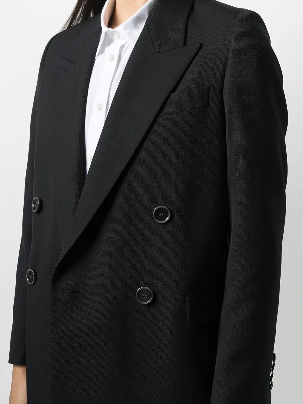 JANNY L. WO DOUBLE BREASTED BLAZER 900BLK